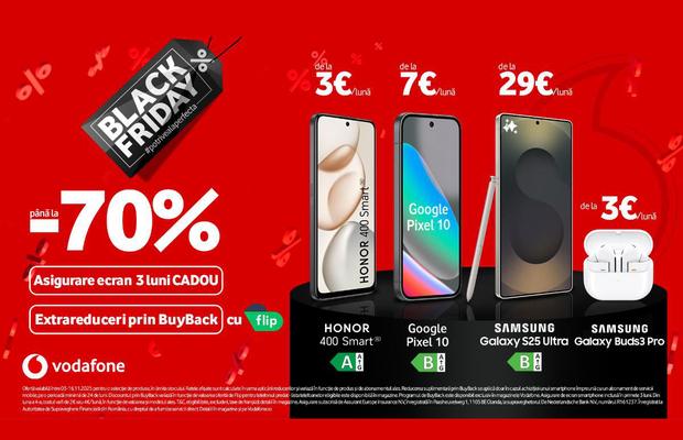 Black Friday de la Vodafone aduce potriveala perfectă cu reduceri de până la 70%