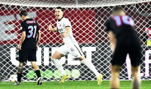 Luca Stancu, după golul cu FCSB, foto: Cristi Preda / GSP