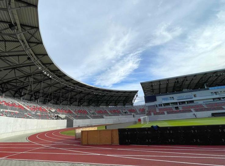 Imagini dronă stadion Sibiu: cum arată noua arenă din parcul „Sub Arini” foto: GSP