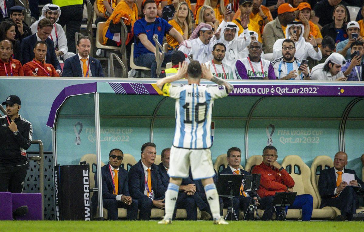 Lionel Messi, bucurie în Țările de Jos - Argentina