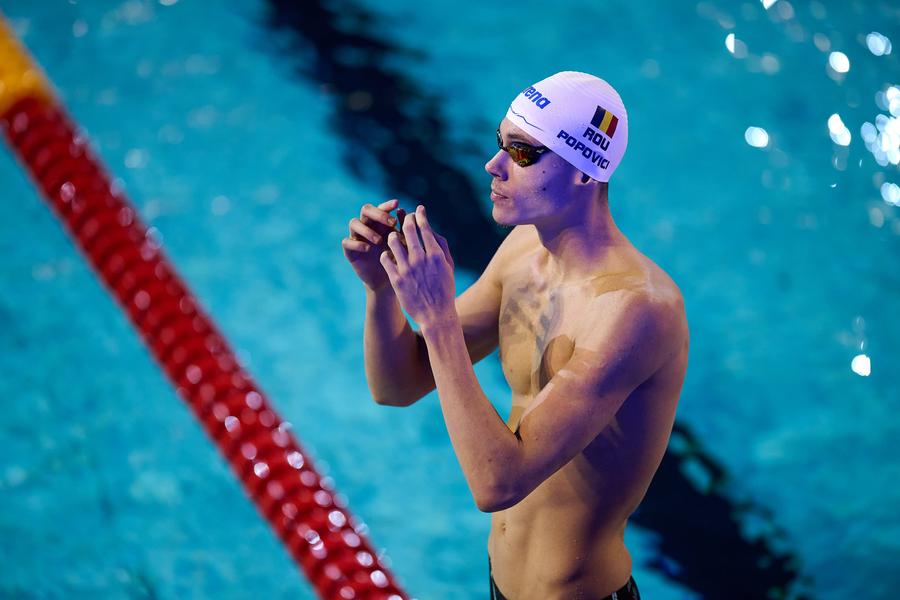 David Popovici pregătindu-se de cursă FOTO Raed Krishan Australianul Kyle Chalmers, campionul en-titre din proba de 100 m liber, nu va participa la Campionatele Mondiale de la Doha din 2024, la fel ca David Popovici