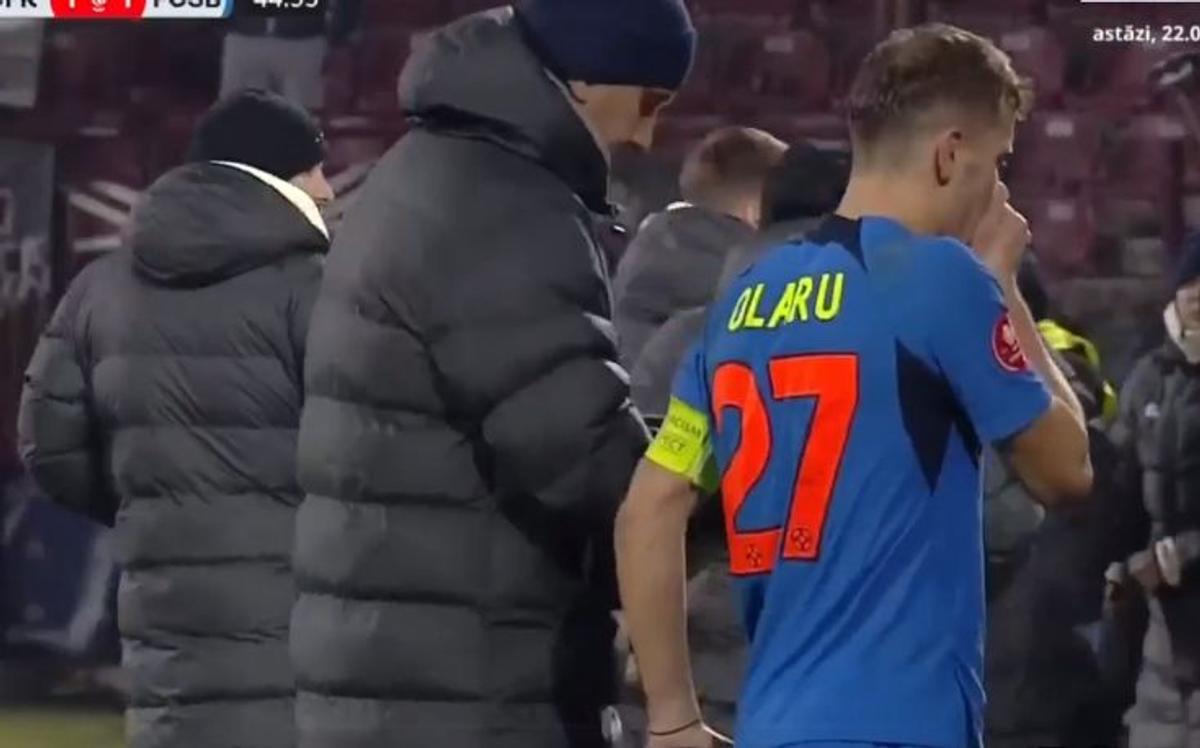 Accidentarea lui Olaru a provocat haos la FCSB » Coman și Șut au uitat de meci, iar CFR Cluj a fost la un pas de gol