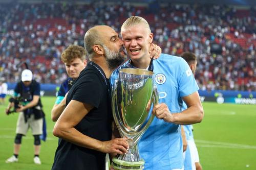 Guardiola și Haaland // foto: Imago Images