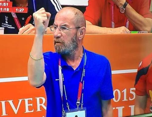 Bogdan Macovei, reacționând în timpul unui meci