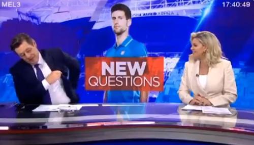 Novak Djokovic (34 de ani, locul 1 ATP) a fost acuzat că și-a falsificat testul pozitiv la COVID și jignit de către doi prezentatori ai televiziunii australiene Channel 7, care nu știau că sunt filmați.