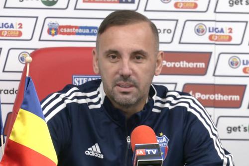 Gabriel Boștină, la conferința de prezentare // sursă foto: YouTube @ STEAUA TV