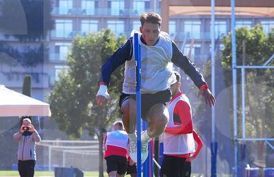 Păzea! Neubert la butoane! Ziua 3 în Antalya pentru FCSB, faza pe extenuare: imagini tari surprinse din dronă