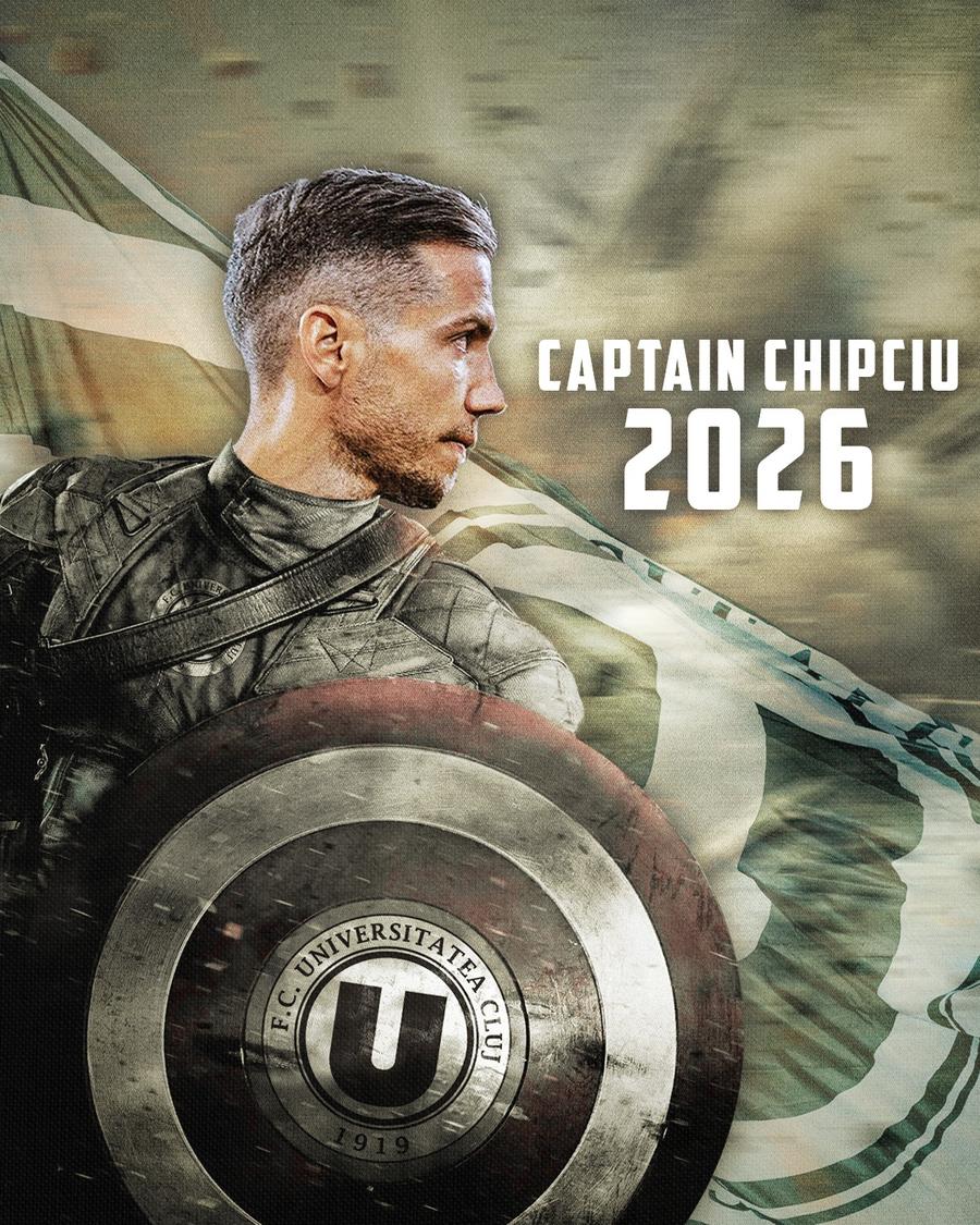Chipciu rămâne la U Cluj până în 2026 Chipciu a semnat » Liderul din Superliga a făcut anunțul