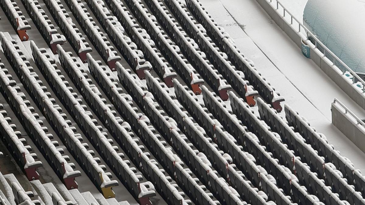 Cum arată Arena Națională după 12 ore de ninsoare! GSP a fost pe cel mai mare stadion al țării cu o săptămână înaintea primului meci oficial din 2026