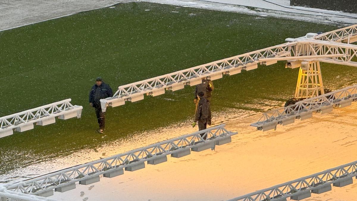 Cum arată Arena Națională după 12 ore de ninsoare! GSP a fost pe cel mai mare stadion al țării cu o săptămână înaintea primului meci oficial din 2026