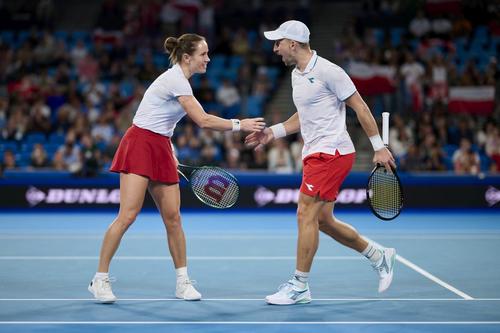 Katarzyna Kawa și Jan Zielinski au adus victoria Poloniei la United Cup 2026/Foto: Getty Images