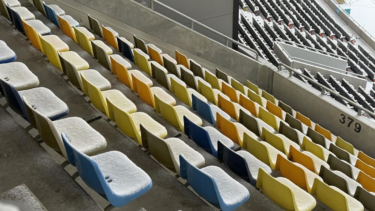 Cum arată Arena Națională după 12 ore de ninsoare! GSP a fost pe cel mai mare stadion al țării cu o săptămână înaintea primului meci oficial din 2026