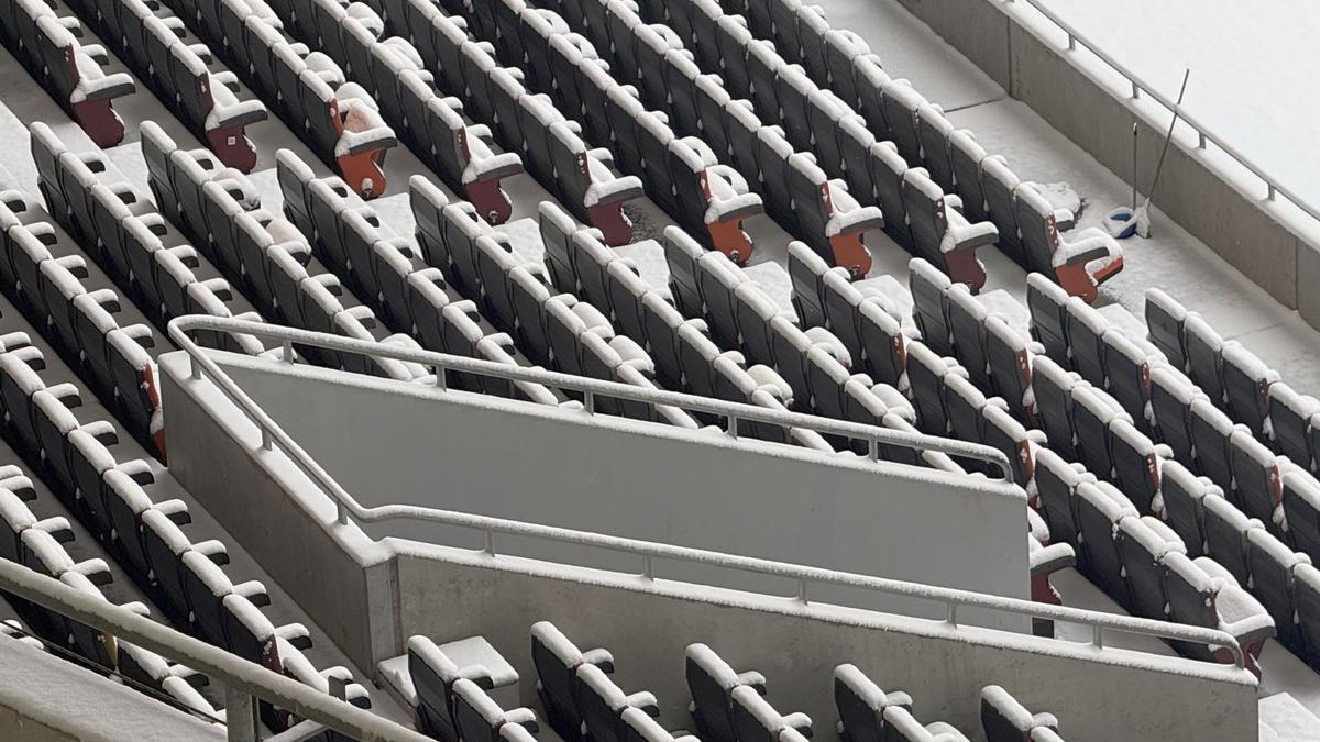 Cum arată Arena Națională după 12 ore de ninsoare! GSP a fost pe cel mai mare stadion al țării cu o săptămână înaintea primului meci oficial din 2026