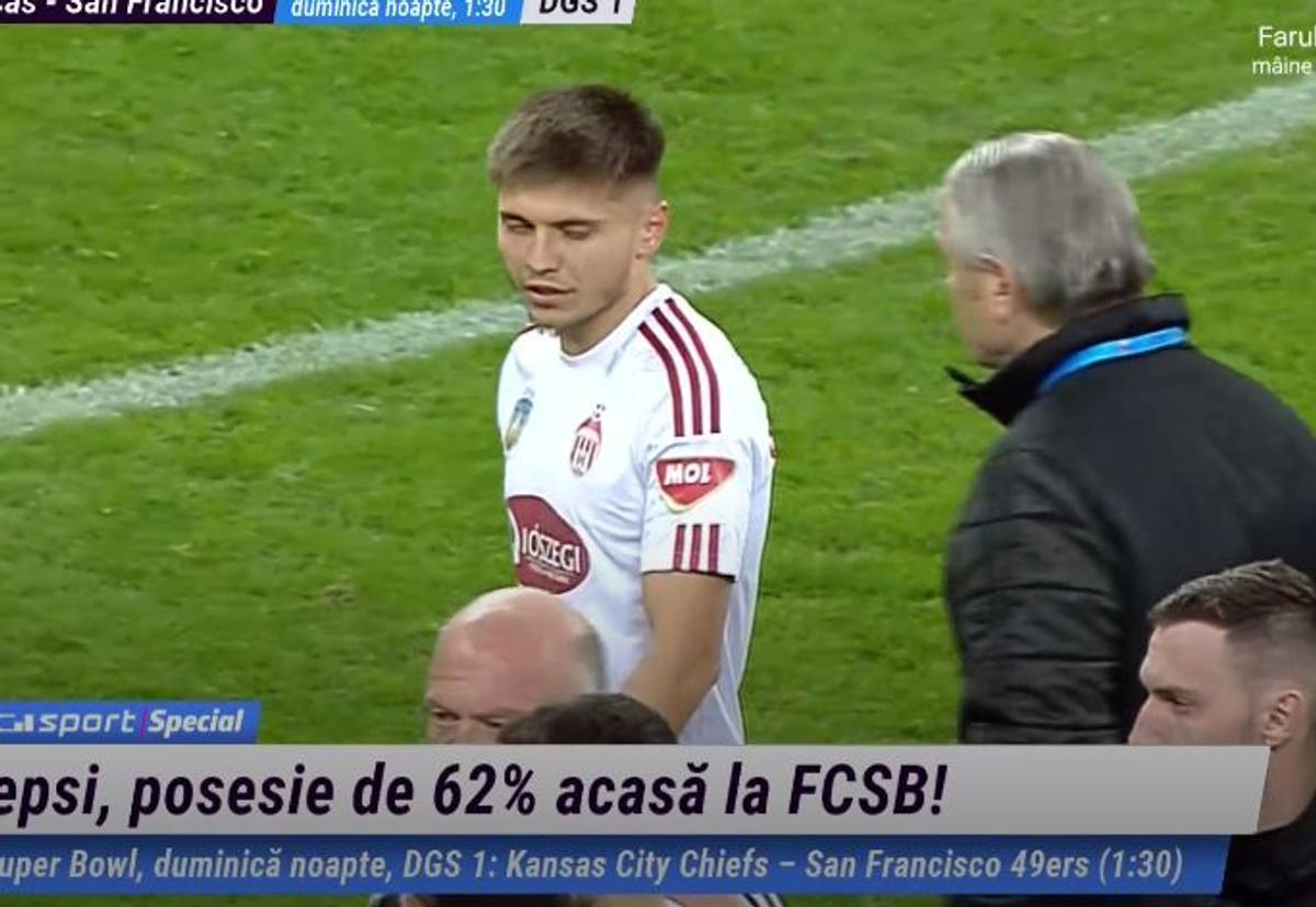 Imagini incredibile pe Arena Națională, după FCSB - Sepsi » Ceartă între antrenor și propriul fotbalist