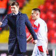 Steven Gerrard (40 de ani) i-a lăudat pe Ianis Hagi (22 de ani) și pe Nicolae Stanciu (27 de ani), pentru prestațiile din Slavia Praga - Rangers, scor 1-1.