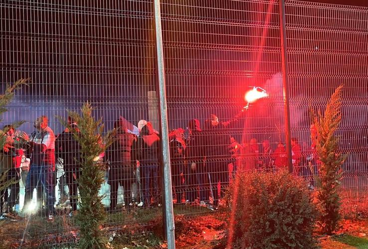 Ultrașii Rapidului au făcut spectacol la Ovidiu / foto: Andrei Petrescu (Gazeta Sporturilor)