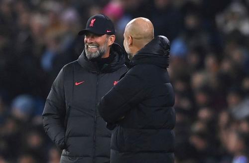 Jurgen Klopp și Pep Guardiola, rivalii care se admiră Foto: Guliver/GettyImages