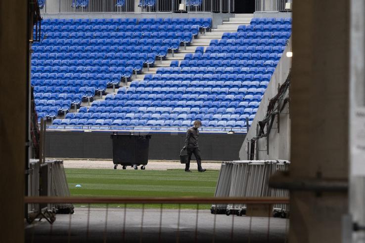 Lucrările sunt în toi la stadionul din Lyon FOTO: Ionuţ Iordache (GSP)