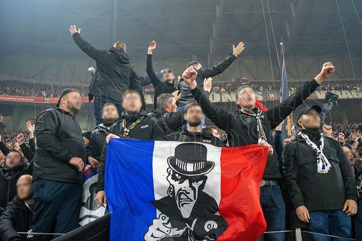 Ultrașii radicali ai lui Olympique Lyon / Sursă foto: Facebook@ Bad Gones 1987 - Officiel