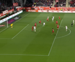 Golul lui Cătălin Cîrjan din UTA Arad - Dinamo, foto: captură Prima Sport