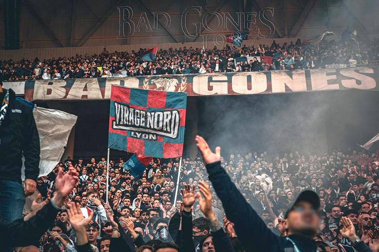Ultrașii radicali ai lui Olympique Lyon / Sursă foto: Facebook@ Bad Gones 1987 - Officiel