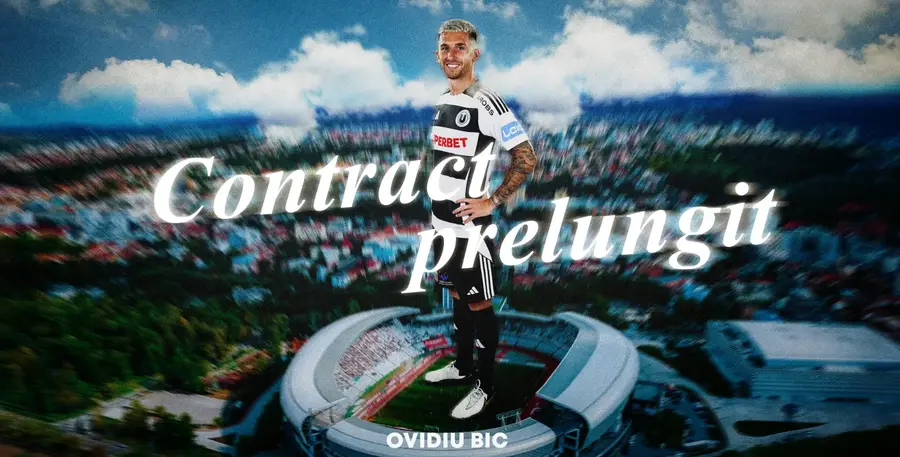 Ovidiu Bic și-a prelungit contractul cu U Cluj // FOTO: fcucluj.ro A semnat astăzi cu U Cluj: „Unul dintre «pistoane»”