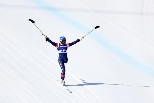 Patrick Halgren la finalul cursei în care a câștigat argintul FOTO Guliver/GettyImages