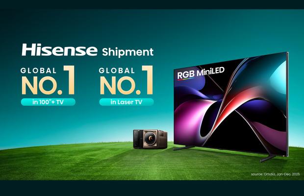 Hisense, lider global în 2025 pe segmentele televizoarelor de peste 100 de inci și Laser TV
