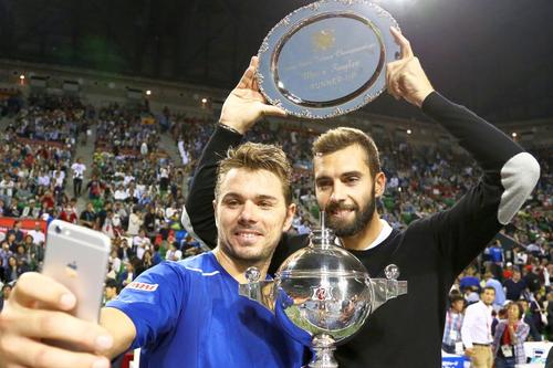 Stan Wawrinka și Benoit Paire. foto: Guliver/Getty Images