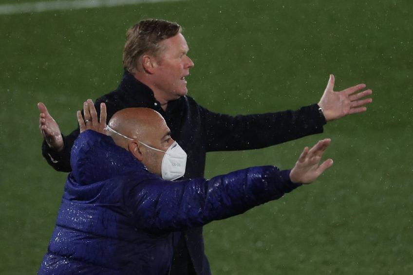 Reacția lui Ronald Koeman când Martin Braithwaite a căzut în careul lui Real Madrid FOTO Imago