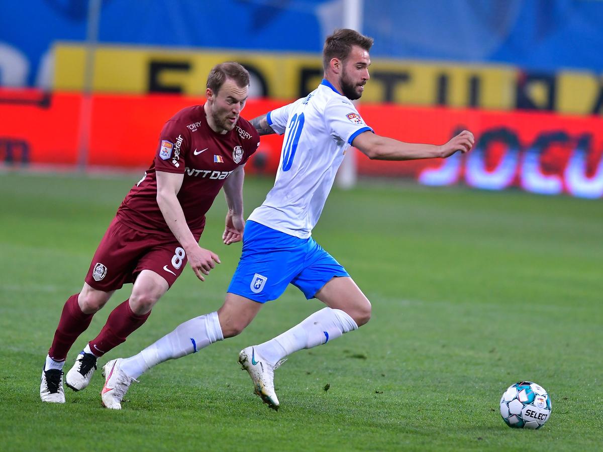 5 fotbaliști s-au remarcat în CS Universitatea Craiova - CFR Cluj
