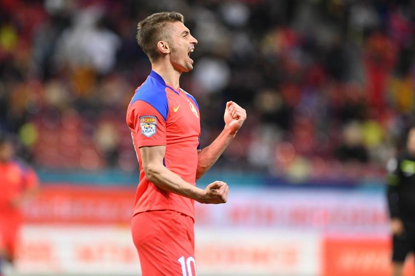 FCSB - FC Voluntari 4-0 | După „dubla” din această seară, Florin Tănase a devenit cel mai bun marcator din istoria play-off-ului - 20 de goluri!
