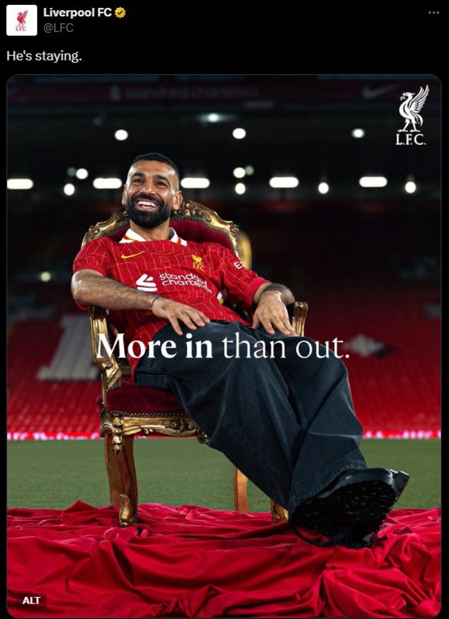 Mohamed Salah a semnat prelungirea contractului cu Liverpool // foto: X Mohamed Salah a semnat prelungirea cu Liverpool!