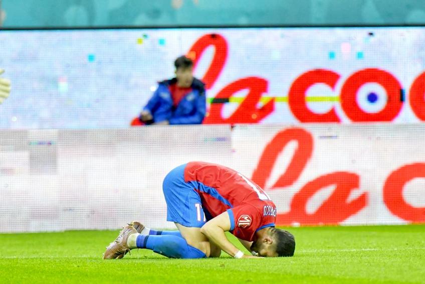 Mihai Popescu, gol de vârf autentic în FCSB - Oțelul Galați // FOTO: Cristi Preda (GSP.ro)