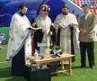 Gigi Becali chema constant preoții la Stadionul Ghencea