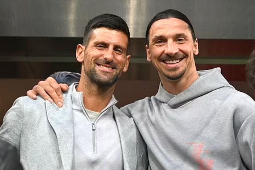 Novak Djokovic și Zlatan Ibrahimovic / Sursă foto: Guliver/Getty Images