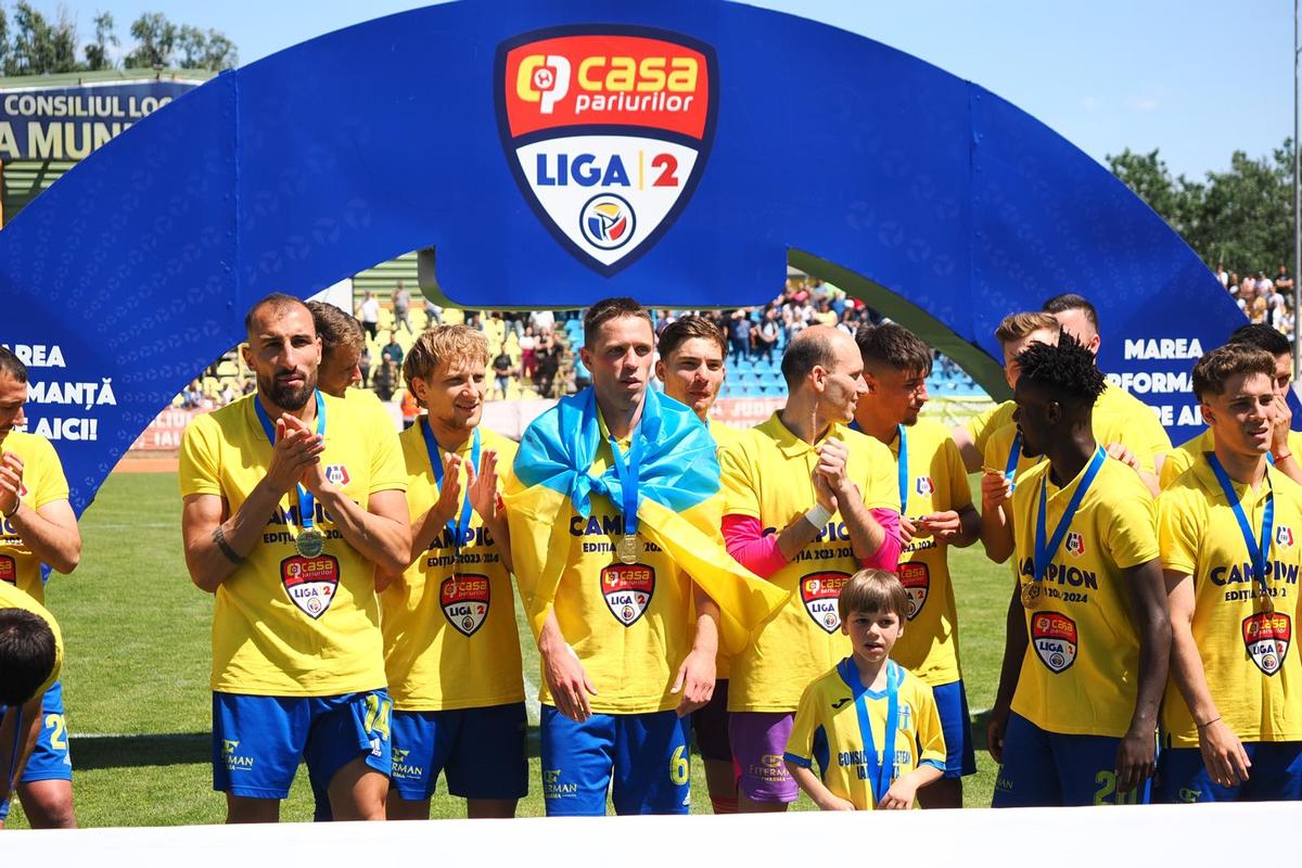 Unirea Slobozia a câștigat Liga 2. Imagini de la festivitatea de premiere