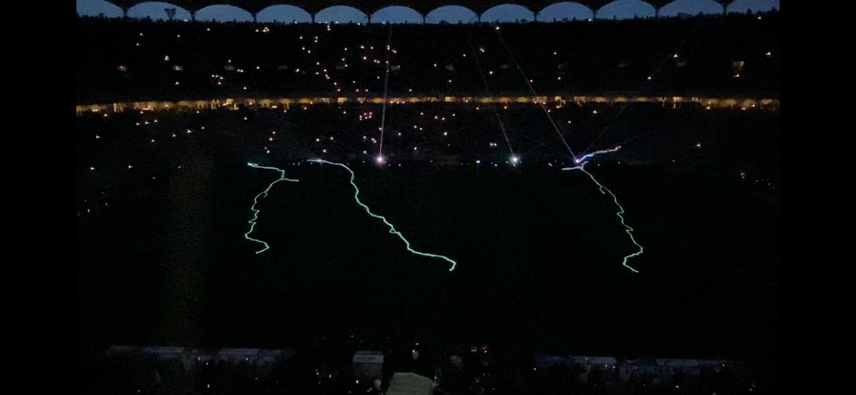 Show total pe Arena Națională! Ce s-a întâmplat la pauza meciului FCSB - CFR Cluj