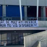 Suporterii CSA Steaua, protest împotriva lui Gigi Becali și PSD