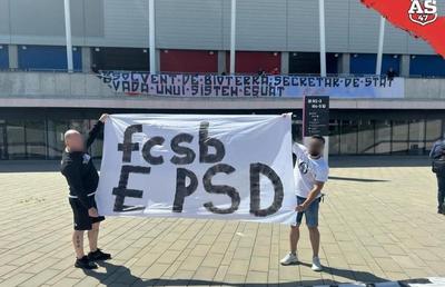 În ziua în care FCSB sărbătorește titlul, ultrașii lui CSA Steaua au protestat: „Vin pe rând să ceară pomană la palat”