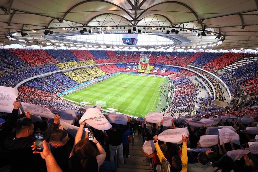Coregrafia fanilor Stelei, la meciul după care au sărbătorit titlul 27/ foto: Ionuț Iordache ( GSP) Asta-i Steaua