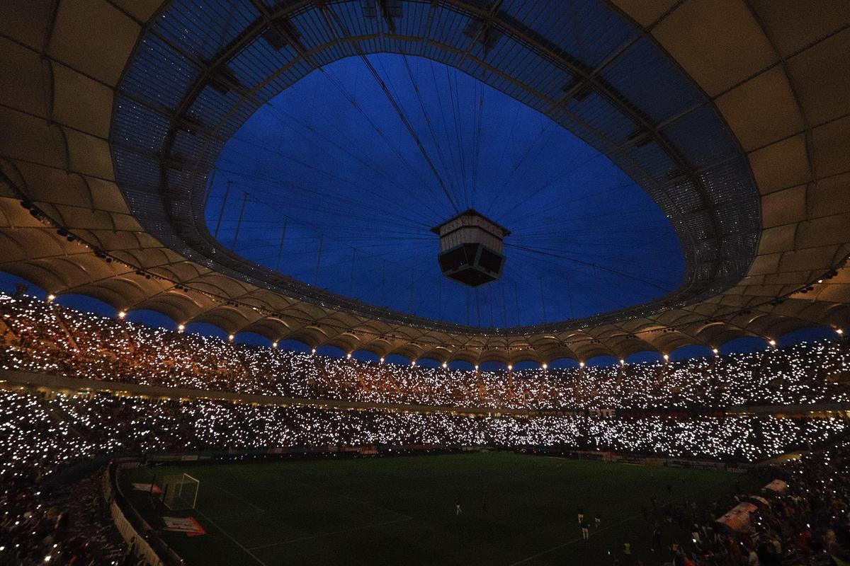 Show total pe Arena Națională! Ce s-a întâmplat la pauza meciului FCSB - CFR Cluj