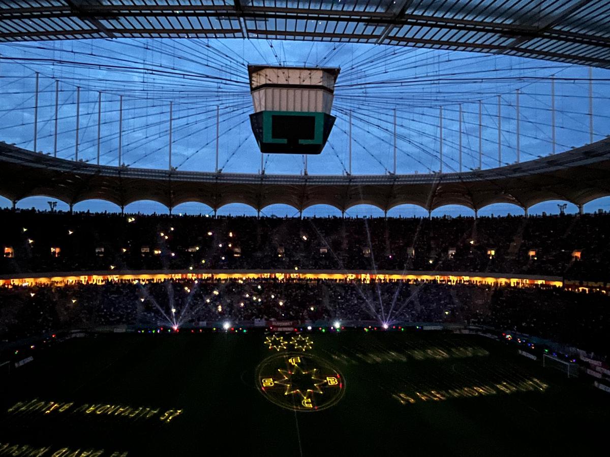 Show total pe Arena Națională! Ce s-a întâmplat la pauza meciului FCSB - CFR Cluj