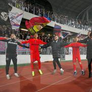 Roș-albaștrii au sărbătorit alături de fani victoria cu U Cluj / FOTO: Cristi Preda (GSP)