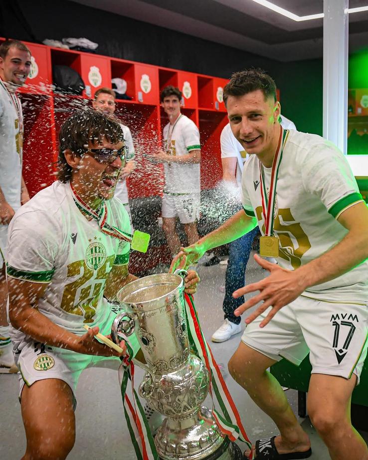 Marius Corbu, câștigător al Cupei Ungariei cu Ferencvaros / foto: instagram @marius.corbu