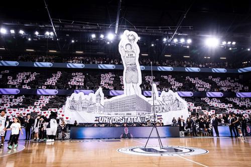 BTarena, pregătită pentru duelul dintre U-BT Cluj-Napoca și Partizan Belgrad/Foto: liga-aba.com