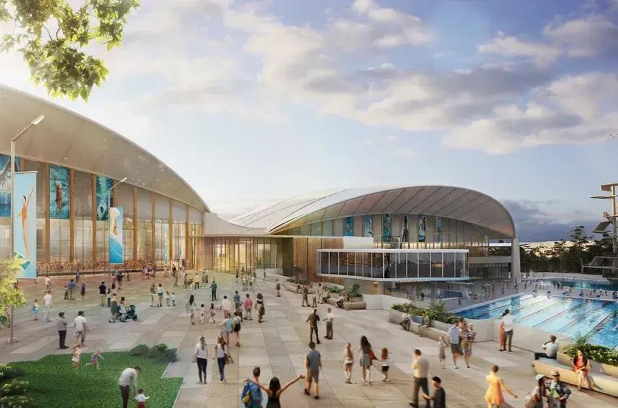 National Aquatic Center pentru Brisbane 2032 - proiecție Foto: Brisbane 2032 Se reduce numărul sporturilor din programul Jocurilor începând cu ediția Brisbane 2032? » Vot decisiv anul acesta