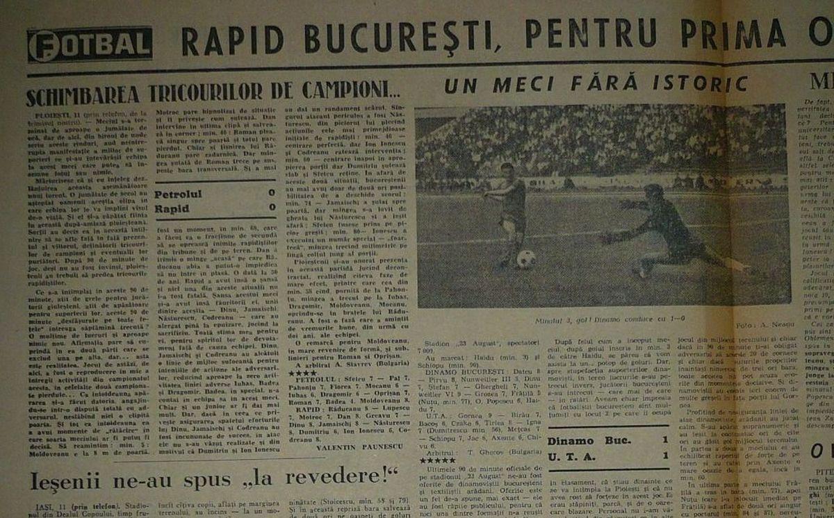 55 de ani de la primul titlu al Rapidului