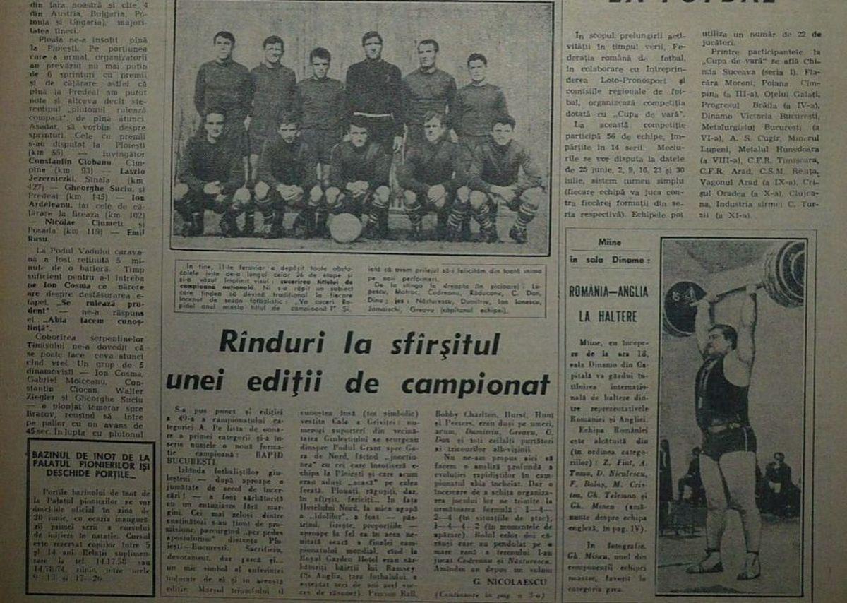 55 de ani de la primul titlu al Rapidului » Nichi Dumitriu: „Noi am fost zeii Giuleștiului. Doar Sabău și Lupu ar fi putut juca în echipa din '67. Pancu? A avut două viteze, mică și foarte mică!”