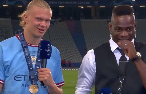 Erling Haaland, interviu cu Mario Balotelli după finala UCL: „Încă am tricoul tău” / „Eu n-am ce să te învăț”